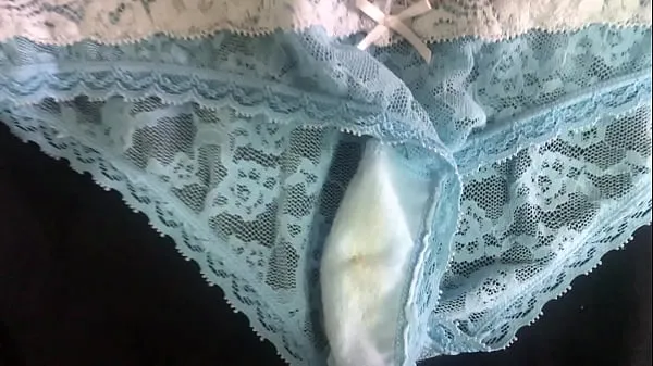 Färska Shot on the original powder blue full lace panties, the secretion is very fragrant, wrap it up toppfilmer