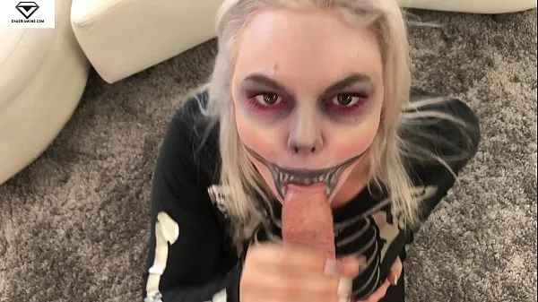Fresh Big Breasted Alice Frost Halloween Skeleton Blowjob & Titty Fucking top Movies