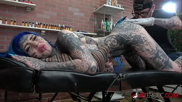 Fresh Busty Australian babe has her butthole tattooed after she fucks the tattoo artist top Movies