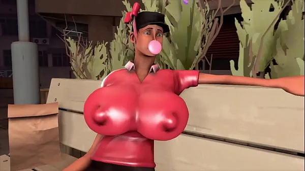 TF2 Femscout bubblegum breast expansion animationأحدث الأفلام