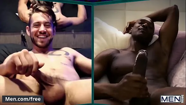 Six Men Get Together On A Video Call Some Fuck Their Holes With Dildos While Others Stroke Their Dicks - Menأحدث الأفلام