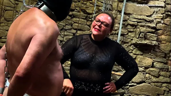 Fresh Mistress April welcomes slave in her private dungeon for making him a better man top Movies