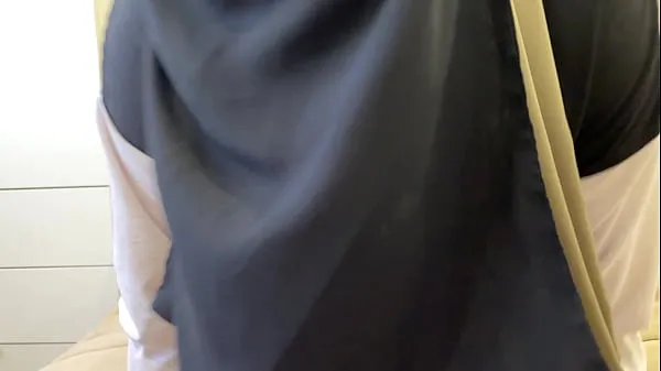 Fresh Syrian stepmom in hijab gives hard jerk off instruction with talking top Movies